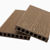 140x22mm one side Grooved WPC Decking the other side 3D embossing WPC hollow decking Composite Flooring Deck for Exterior 