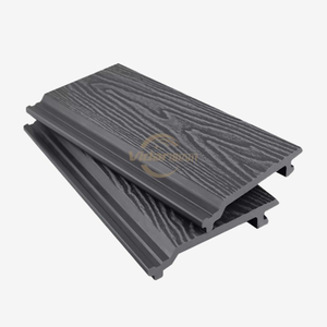 3D Embossing 156S21 Interlocking WPC Wall Panel Fluted Wood plastic composite cladding panels for exterior Wall 