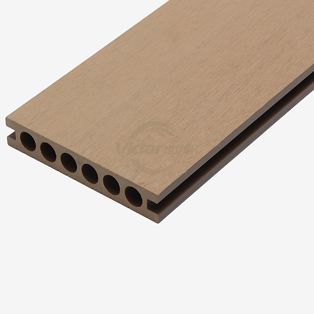 145X24mm Teak wpc decking for building/yard hollow wood grain eco-friendly the first generation 