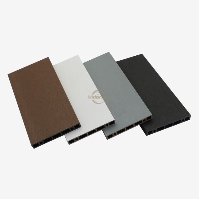 New design 145*20mm white Color co-extrusion WPC decking Anti-skidding Hollow Wpc Decking for backyard