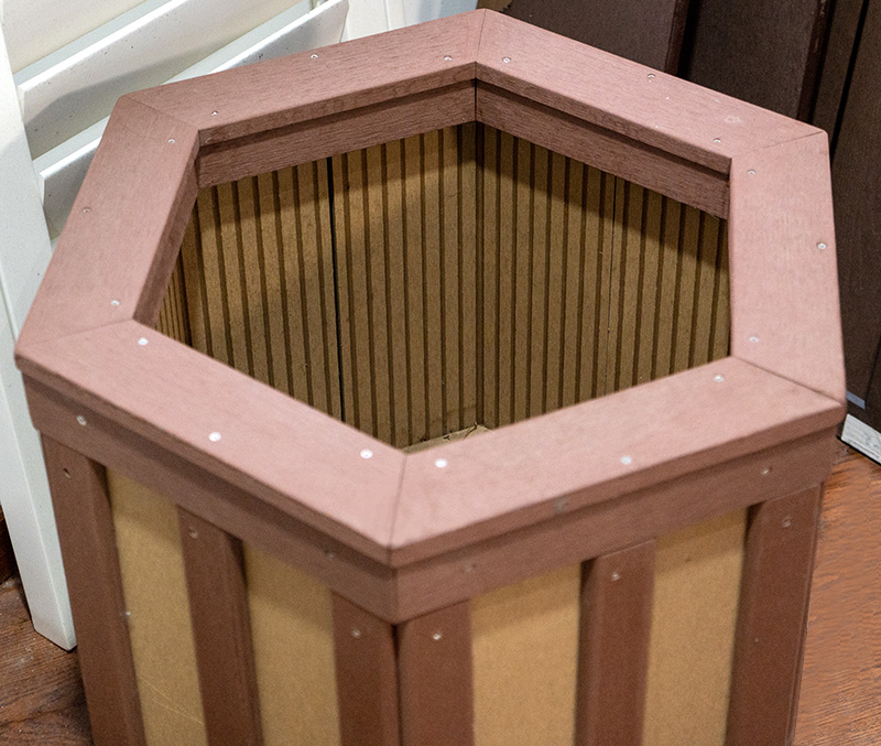 WPC Flower Pot in an outdoor setting
